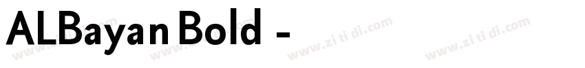 ALBayan Bold粗体字体转换